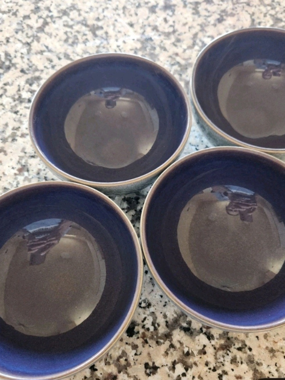 Denby, Storm Rice Bowls - Blue/plum. No Chips or Cracks. Rare Discontinued - Picture 2 of 2